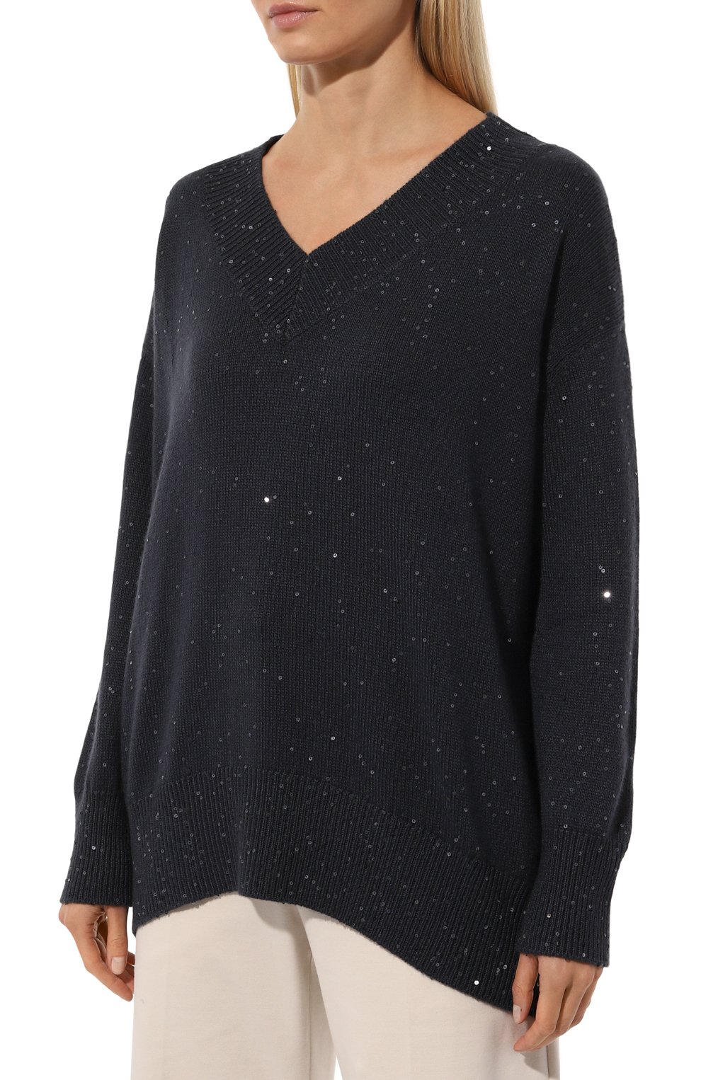 Пуловер из кашемира и шелка BRUNELLO CUCINELLI, арт. M73539922P, фото 3