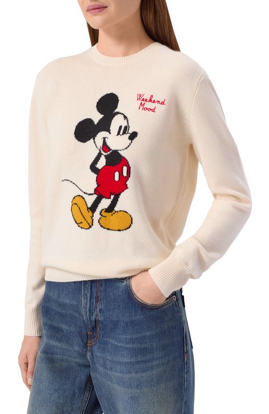 Свитер из шерсти и вискозы MC2 Saint Barth QUE0010-04148I/NEW QUEEN Кремовый  QUE0010-04148I/NEW QUEEN Фото 3