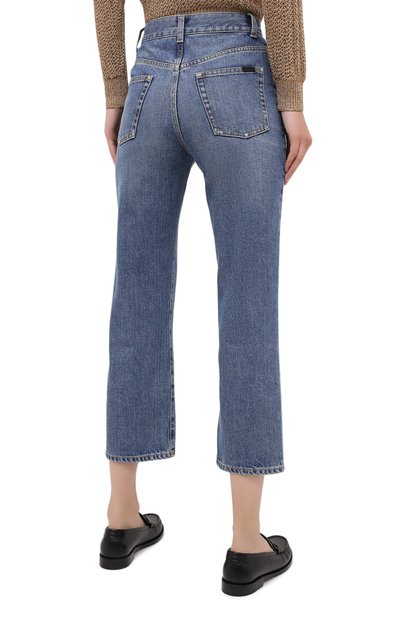Джинсы SAINT LAURENT синего цвета по цене 89600 руб., арт. 635895/Y893V, фото 5 Джинсы SAINT LAURENT, арт. 635895/Y893V, фото 5