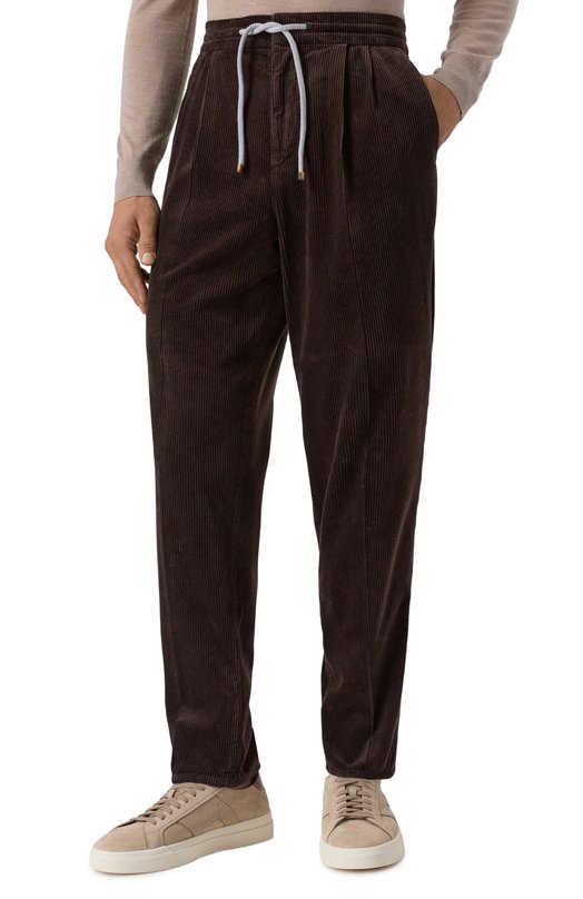 Вельветовые брюки Brunello Cucinelli M280UE1710 Коричневый  M280UE1710 Фото 3