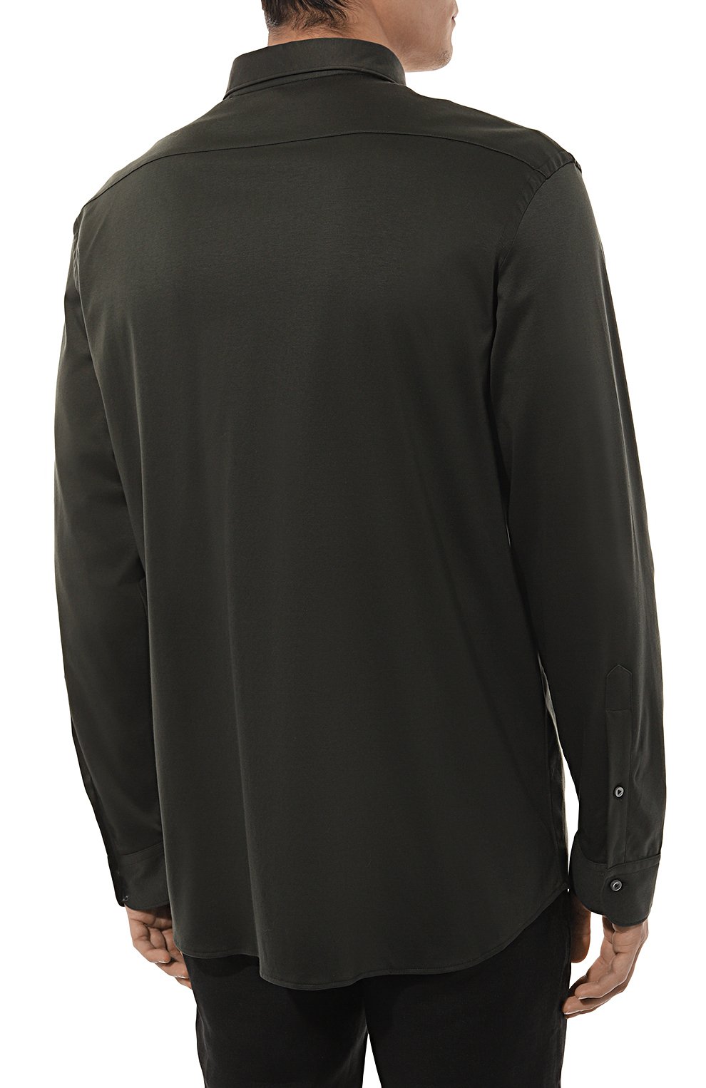 Хлопковая рубашка VAN LAACK хаки цвета по цене 29950 руб., арт. PER-LSF/180031, фото 4 Хлопковая рубашка VAN LAACK, арт. PER-LSF/180031, фото 4