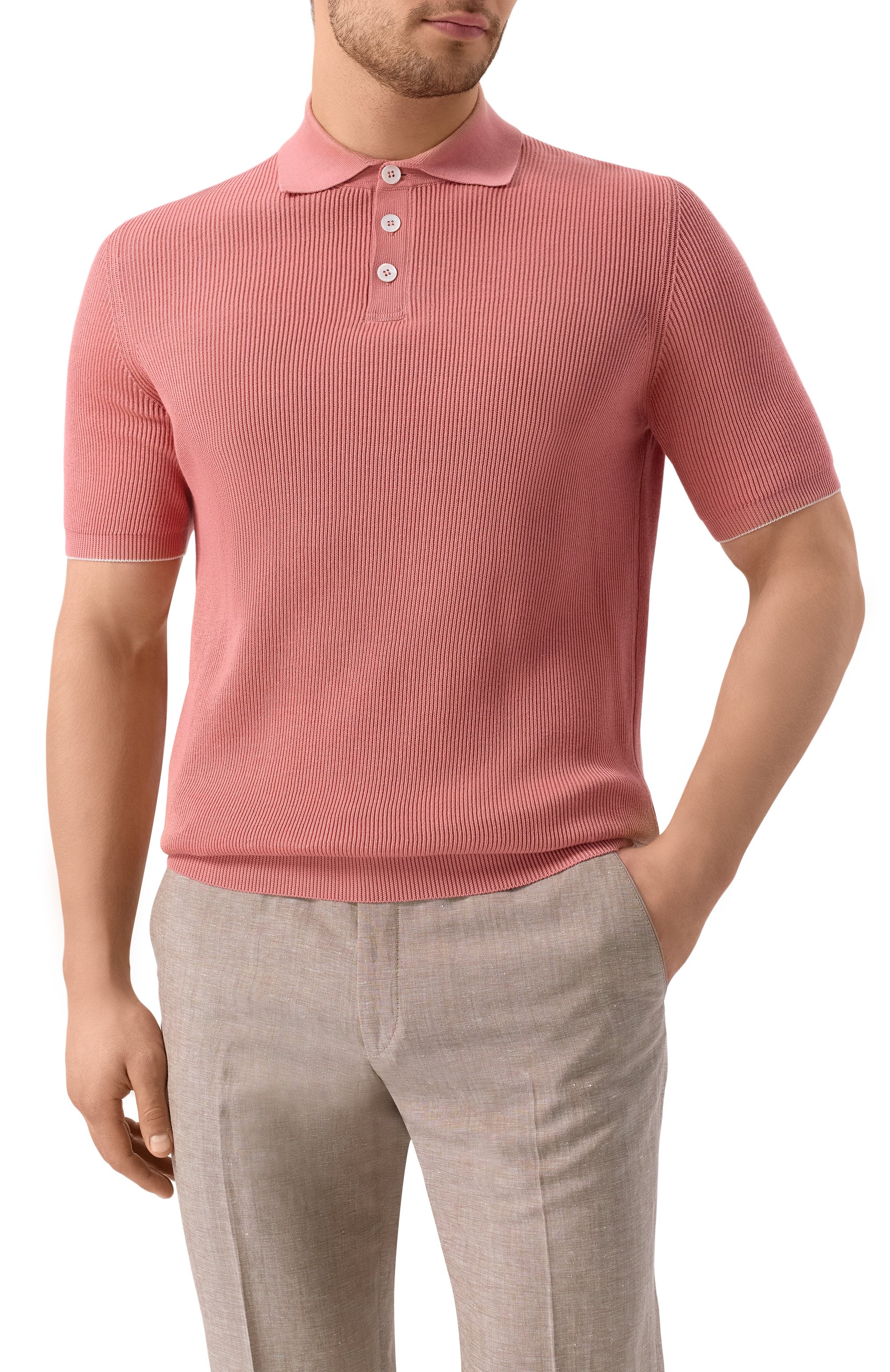 Хлопковое поло BRUNELLO CUCINELLI, арт. M29400005, фото 3