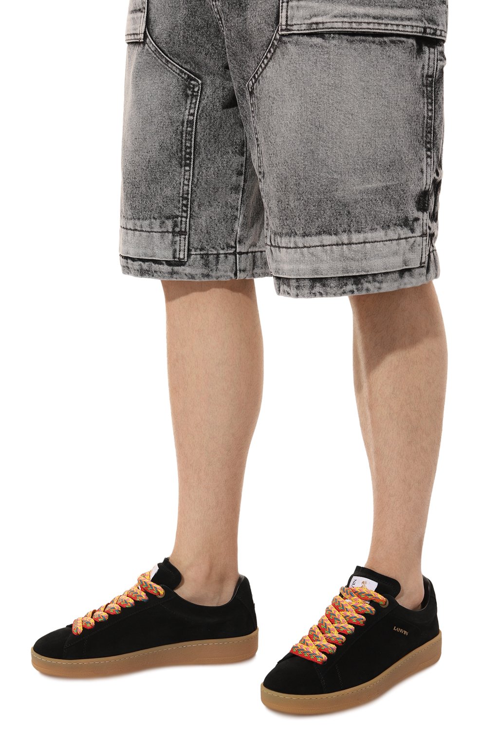 Замшевые кеды curb lite LANVIN, арт. FM-SKDK0B-VESU-A23, фото 3