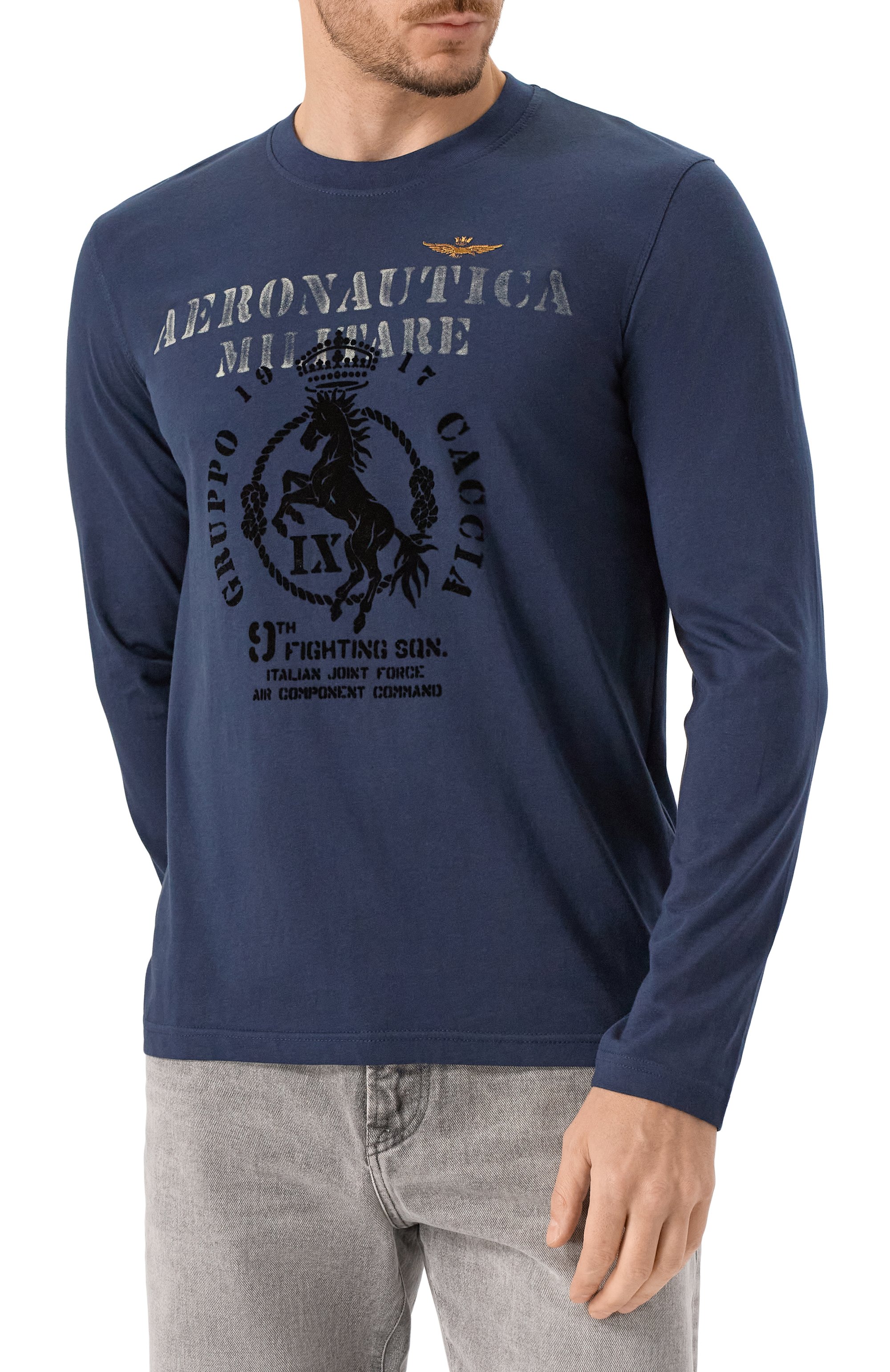 Хлопковый лонгслив AERONAUTICA MILITARE, арт. TS2471UJ00641, фото 3