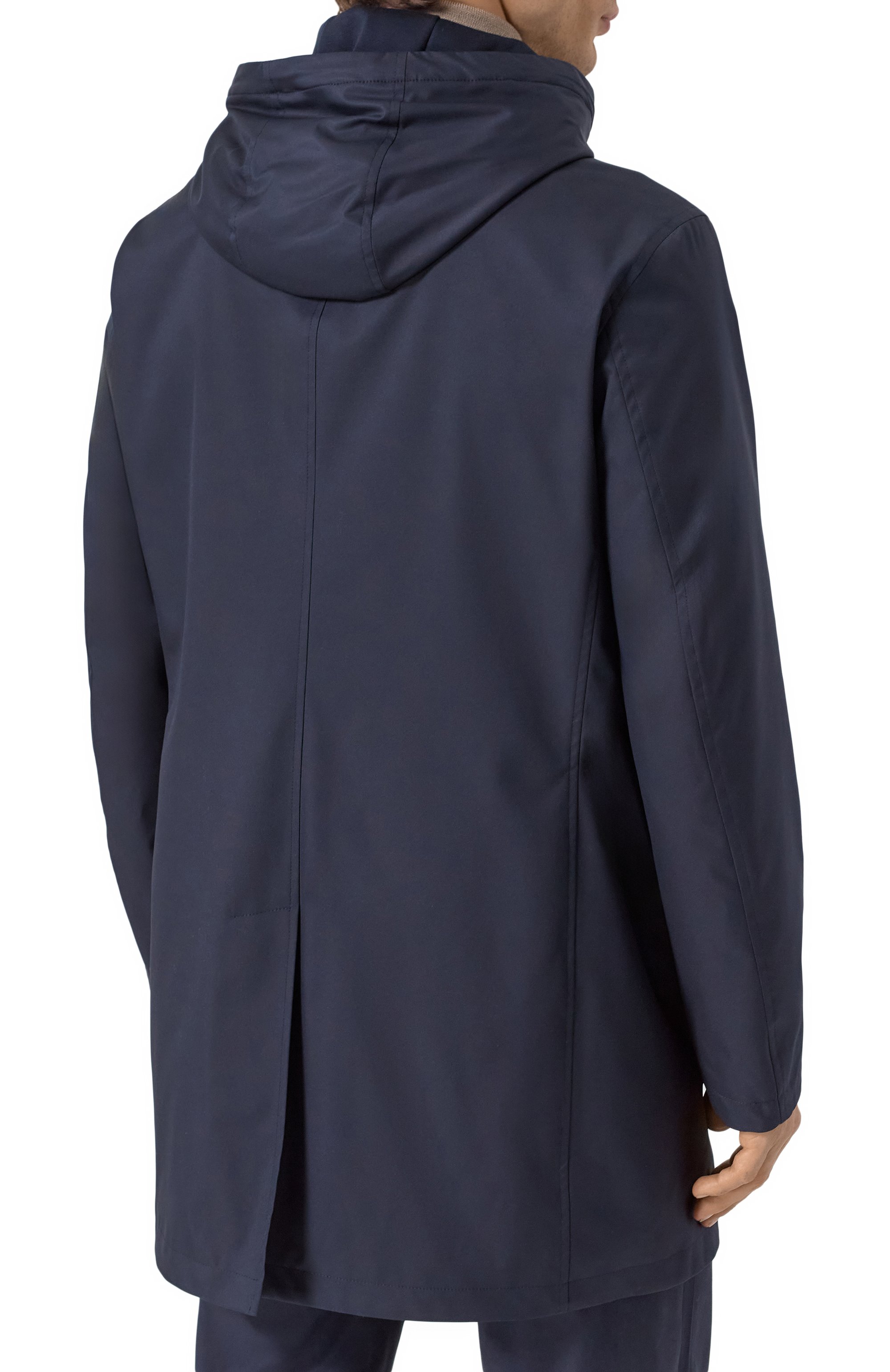 Плащ CANALI темно-синего цвета по цене 218000 руб., арт. O20381-SG03221, фото 4 Плащ CANALI, арт. O20381-SG03221, фото 4