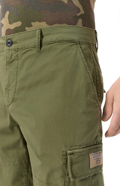 Хлопковые шорты AERONAUTICA MILITARE хаки цвета по цене 19800 руб., арт. BE0288UCT04332, фото 5 Хлопковые шорты AERONAUTICA MILITARE, арт. BE0288UCT04332, фото 5