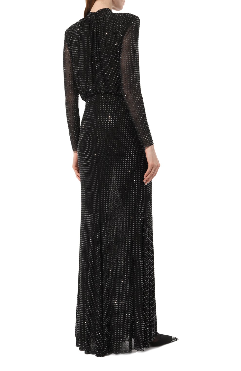 Платье с отделкой стразами SELF-PORTRAIT, арт. AW23-073X-B, фото 4