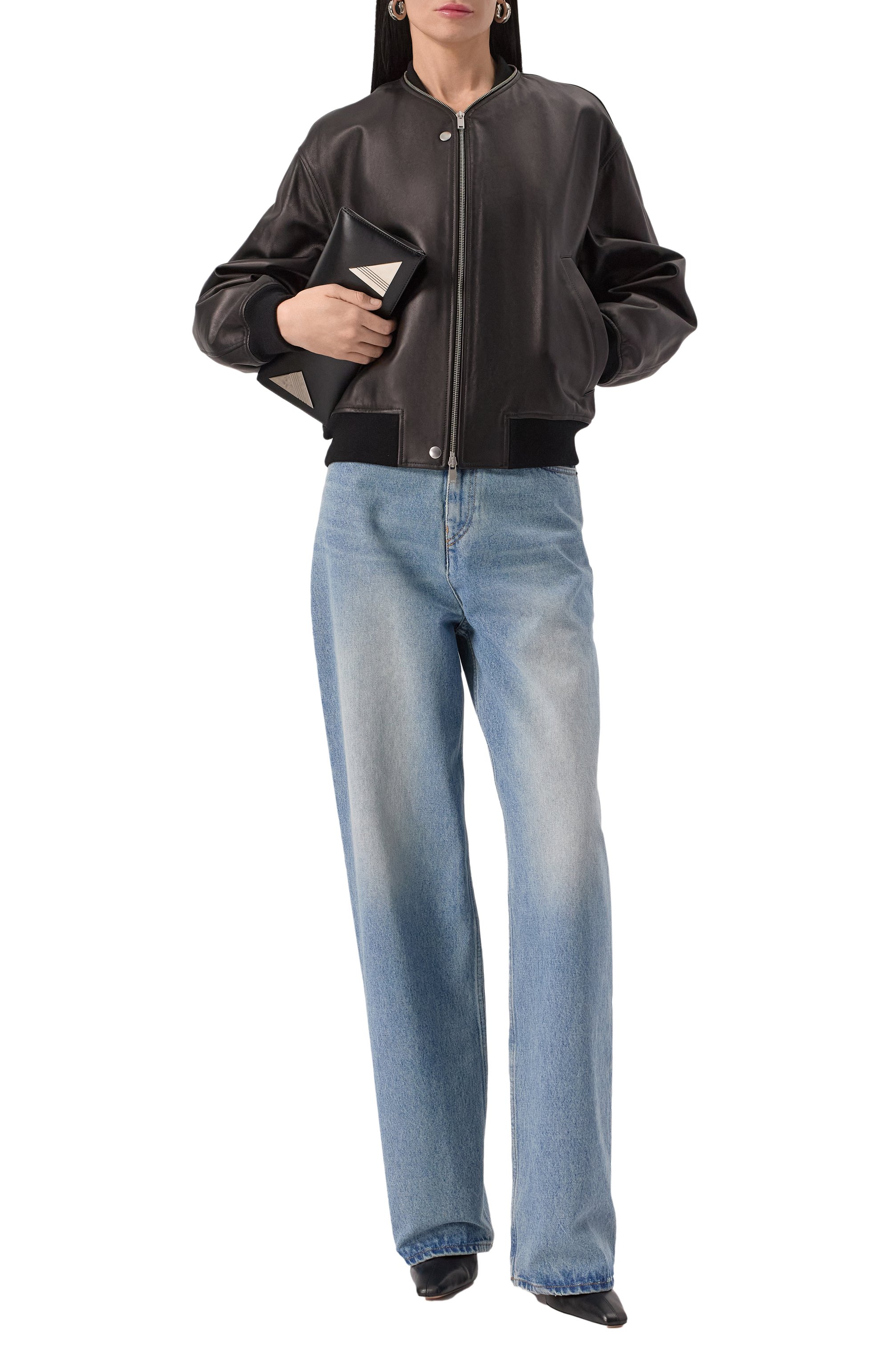 Кожаный бомбер JIL SANDER, арт. J04BN0104-J07173, фото 2