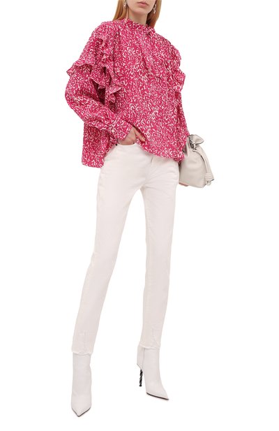 Шелковая блузка ISABEL MARANT фуксия цвета по цене 59450 руб., арт. HT2171-21A021I/LIBELZIA, фото 2 Шелковая блузка ISABEL MARANT, арт. HT2171-21A021I/LIBELZIA, фото 2