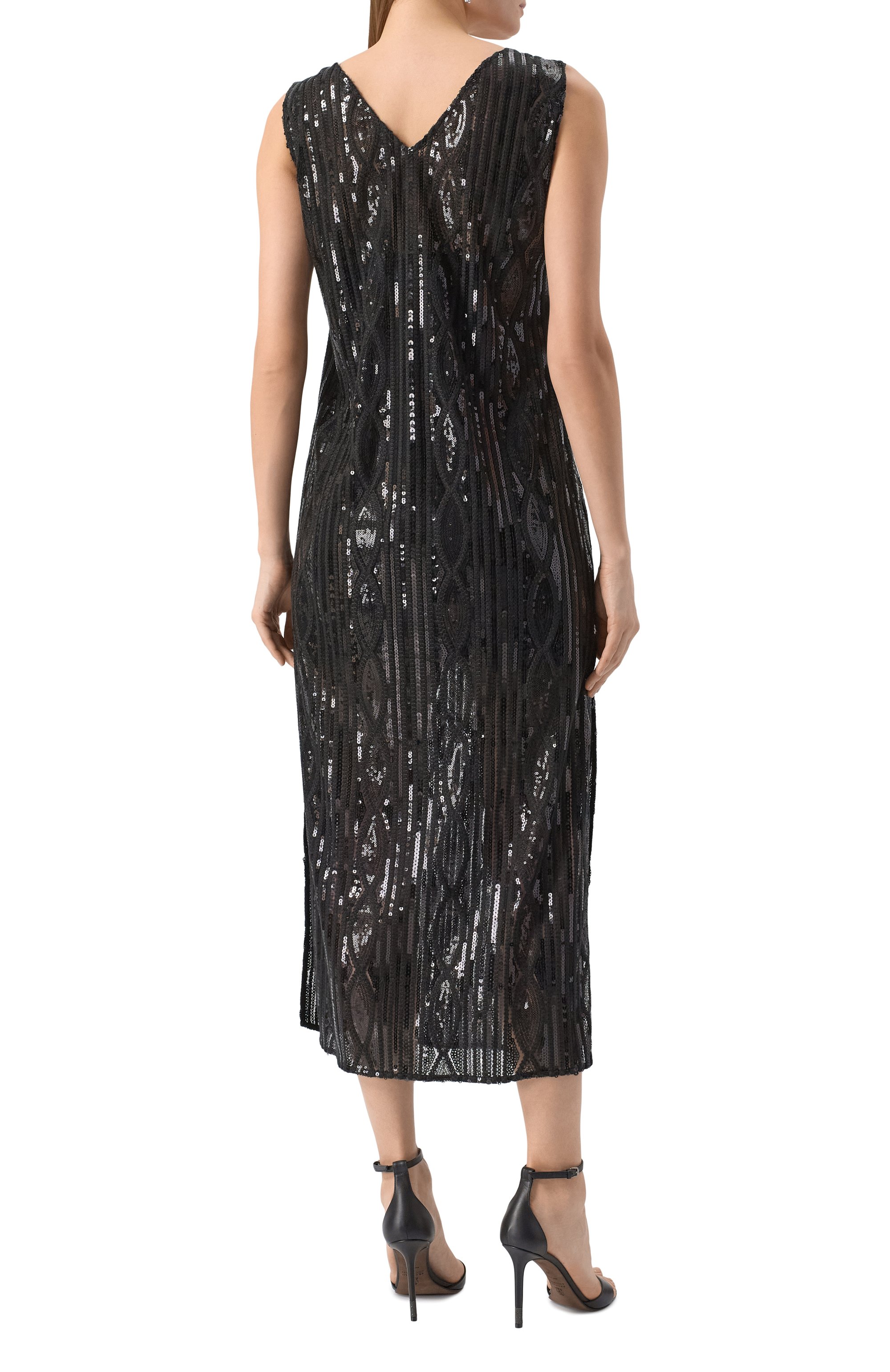 Платье с отделкой пайетками KITON, арт. D59326K0991E01, фото 4