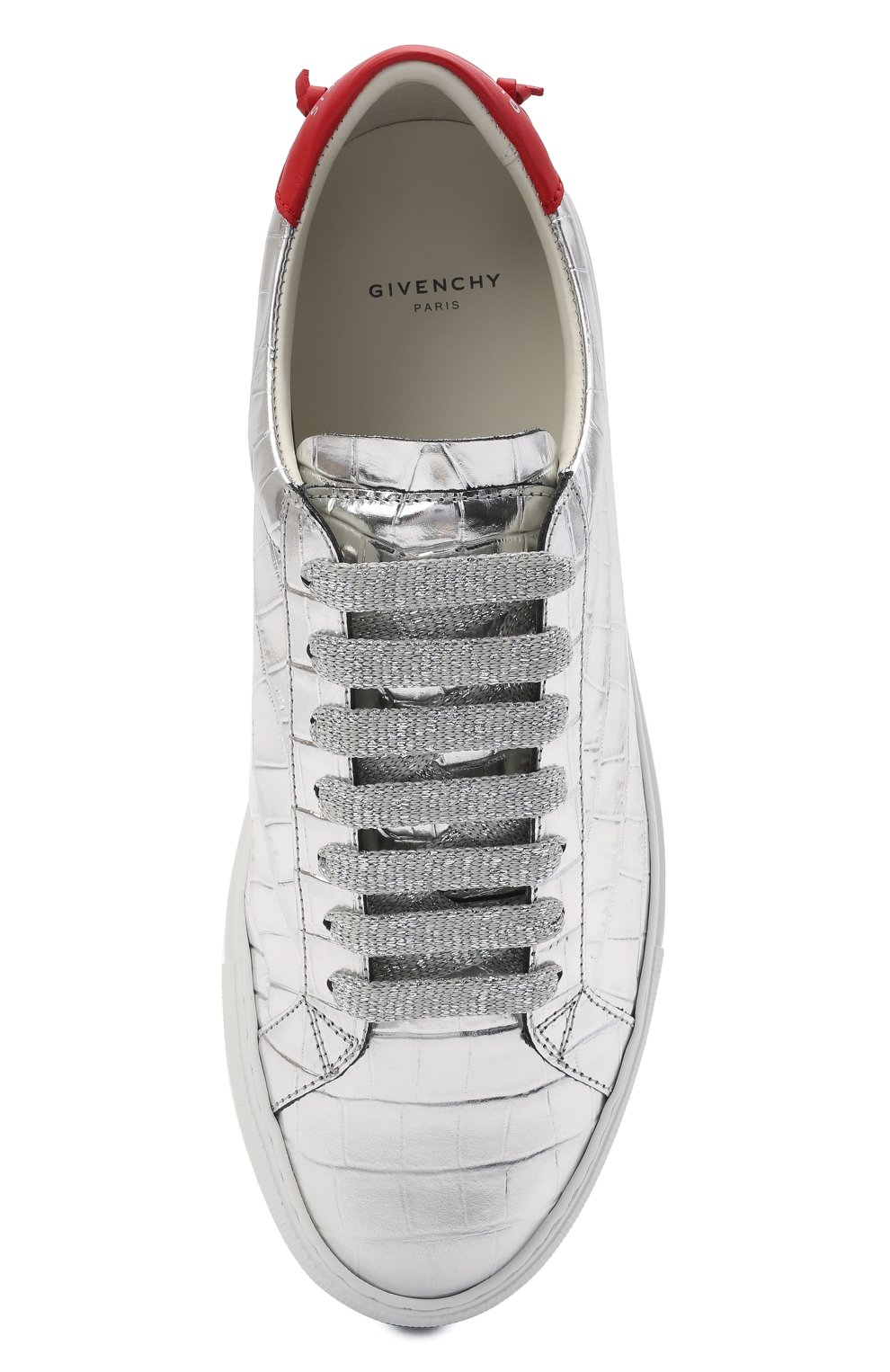 Кожаные кеды urban street GIVENCHY серебряного цвета по цене 78300 руб., арт. BE0003E10K, фото 5 Кожаные кеды urban street GIVENCHY, арт. BE0003E10K, фото 5