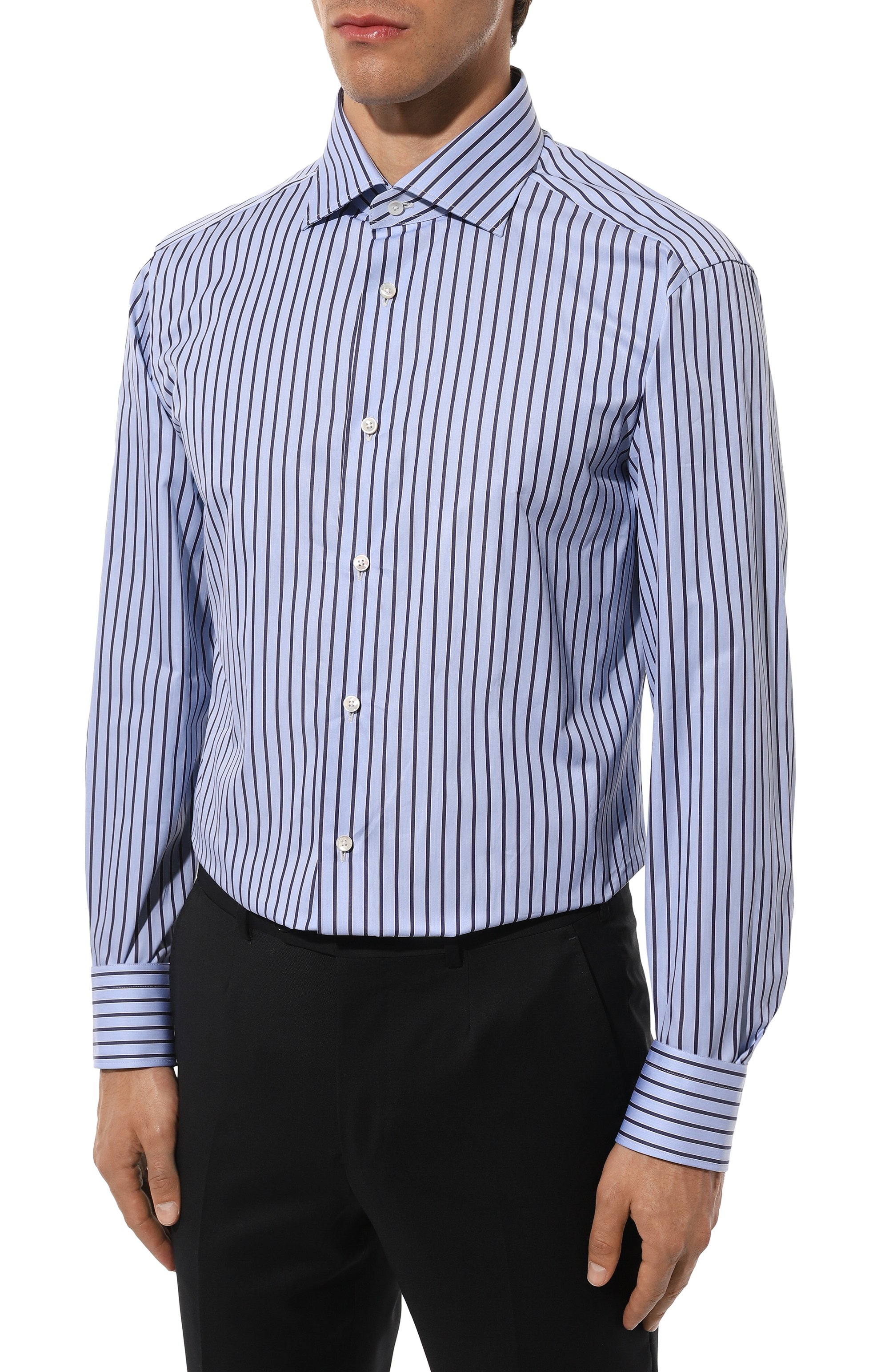 Хлопковая сорочка ZEGNA, арт. 701529A7/9MS0BA, фото 4