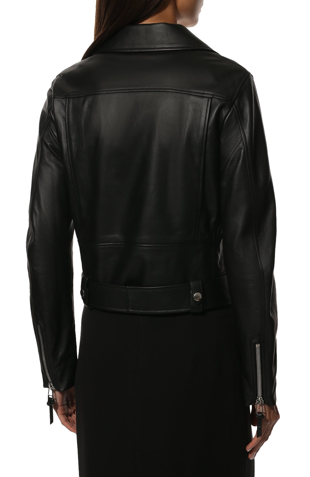 Кожаная куртка ALINE черного цвета по цене 115000 руб., арт. AL22FW030102, фото 4 Кожаная куртка ALINE, арт. AL22FW030102, фото 4