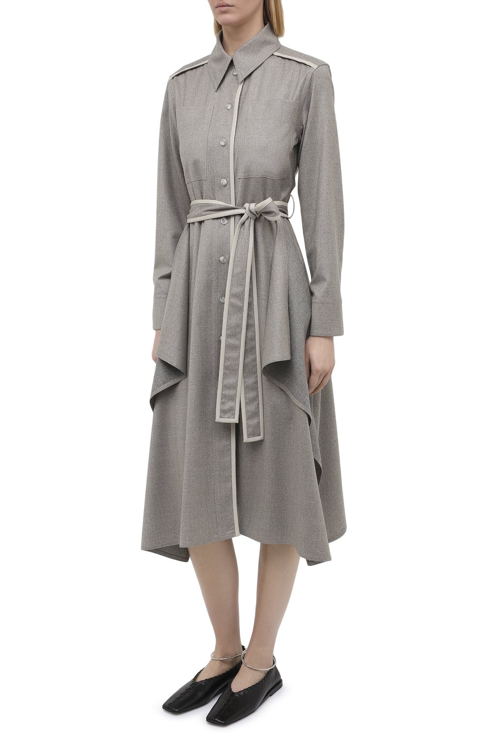 Шерстяное платье STELLA MCCARTNEY серого цвета по цене 119000 руб., арт. 602230/SNB53, фото 3 Шерстяное платье STELLA MCCARTNEY, арт. 602230/SNB53, фото 3