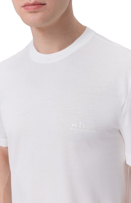 Хлопковая футболка Kiton UMM0745 Белый  UMM0745 Фото 5