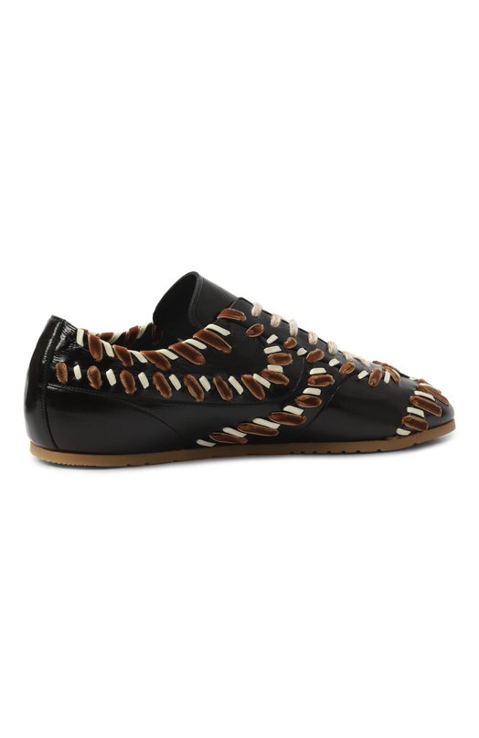 Кожаные кеды Dries Van Noten 011725-119-704 Коричневый  011725-119-704 Фото 5