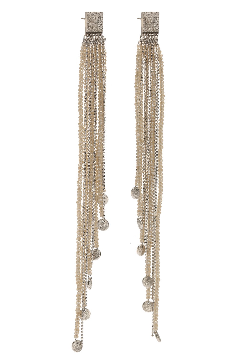 Серьги BRUNELLO CUCINELLI серебряного цвета по цене 168500 руб., арт. M0RW9LV12/M, фото 3 Серьги BRUNELLO CUCINELLI, арт. M0RW9LV12/M, фото 3