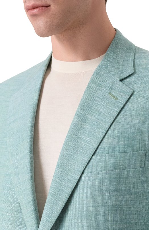 Пиджак из хлопка и шелка Stefano Ricci S1RM432000/CTK01U Зелёный  S1RM432000/CTK01U Фото 6