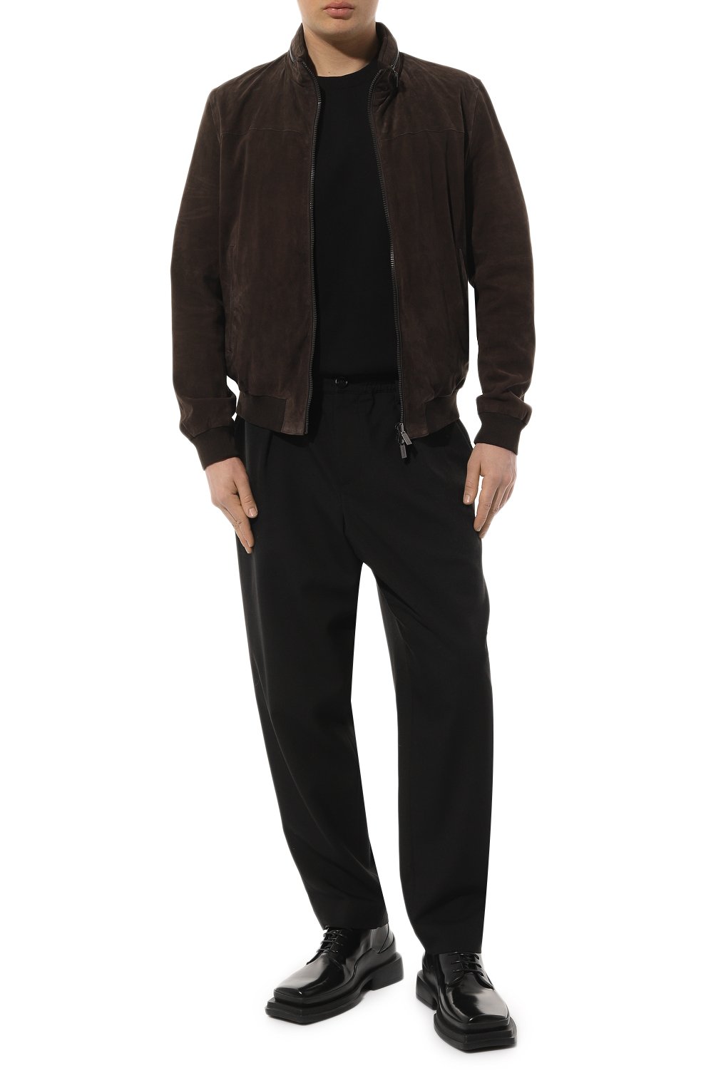 Двусторонний бомбер GIMO'S темно-коричневого цвета по цене 108000 руб., арт. 4S20.1.010.89R, фото 2 Двусторонний бомбер GIMO'S, арт. 4S20.1.010.89R, фото 2