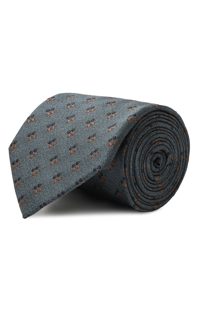 Мужской шелковый галстук BROUBACK голубого цвета, арт. TIE 8CM/SS24 | Фото 1 (Материал сплава: Проставлено; Нос: Не проставлено; Материал: Текстиль, Шелк; Принт: С принтом)