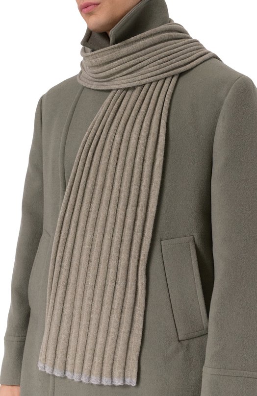 Кашемировый шарф Brunello Cucinelli M2240819 Серый  M2240819 Фото 2