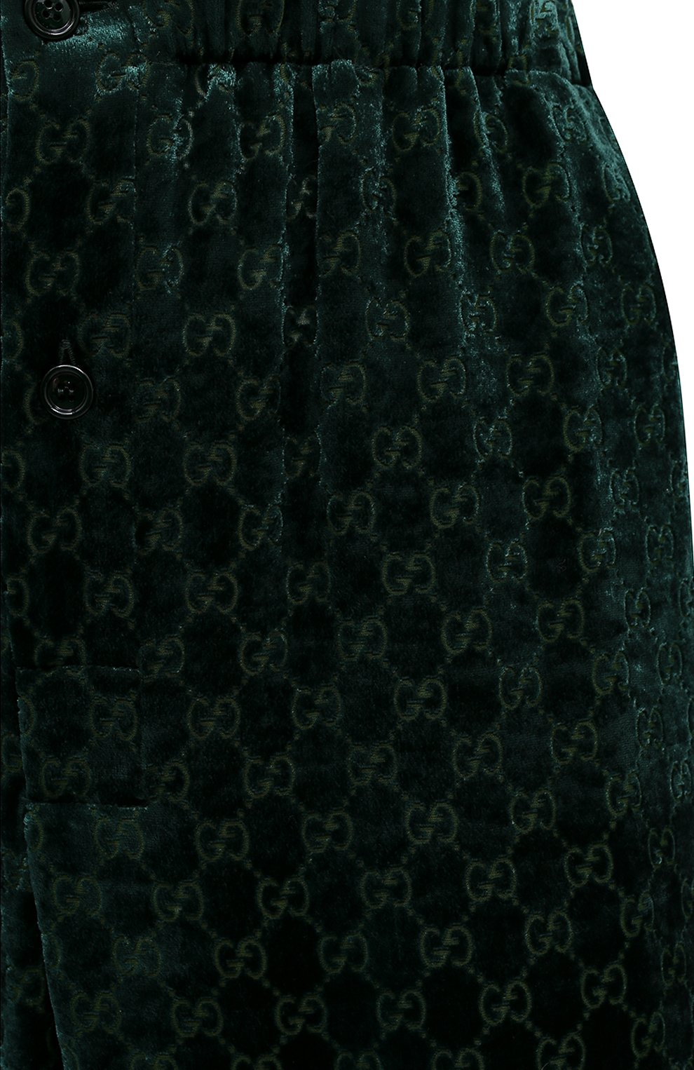 Бархатные брюки GUCCI темно-зеленого цвета по цене 119000 руб., арт. 676067/ZAHGE, фото 5 Бархатные брюки GUCCI, арт. 676067/ZAHGE, фото 5