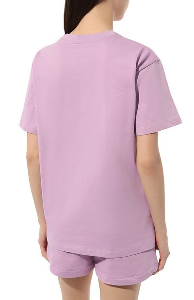 Хлопковая футболка COMME DES FUCKDOWN сиреневого цвета по цене 7435 руб., арт. CDFD2098, фото 4 Хлопковая футболка COMME DES FUCKDOWN, арт. CDFD2098, фото 4