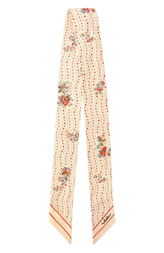 Шелковый шарф-твилли Valentino 8W2E6017/GEG Кремовый  8W2E6017/GEG Фото 4