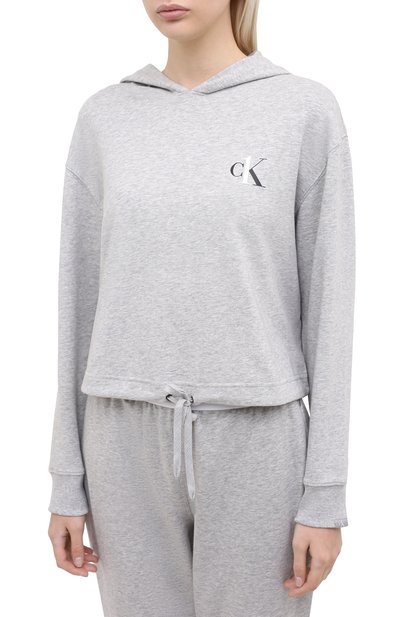 Худи CALVIN KLEIN серого цвета по цене 7995 руб., арт. QS6427E, фото 3 Худи CALVIN KLEIN, арт. QS6427E, фото 3