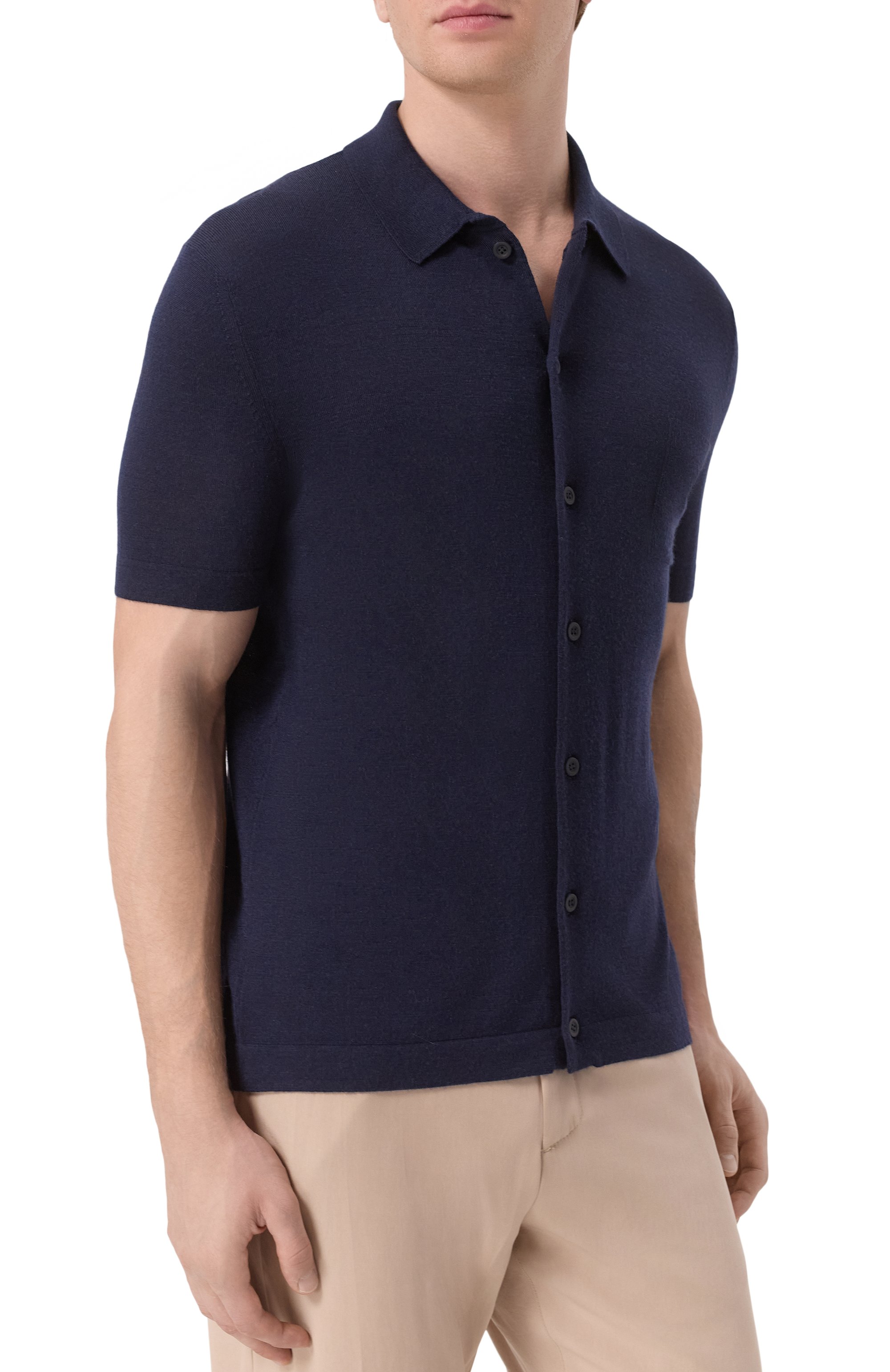 Рубашка из шерсти и шелка KITON, арт. UMM059505, фото 3