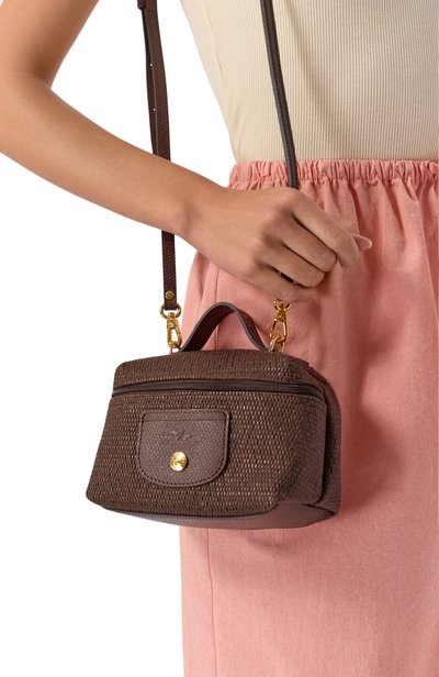 Сумка le panier pliage xs LONGCHAMP темно-коричневого цвета по цене 39950 руб., арт. 10187HGK/HGK, фото 2 Сумка le panier pliage xs LONGCHAMP, арт. 10187HGK/HGK, фото 2
