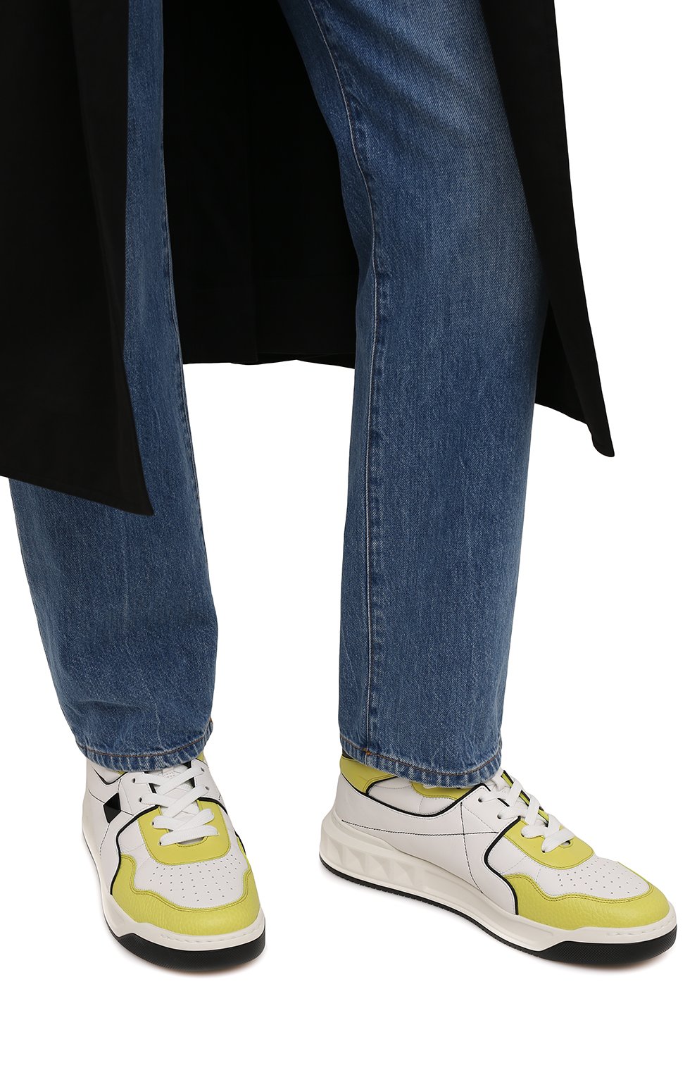 Кожаные кеды one stud VALENTINO, арт. XY2S0E63/NWN, фото 3