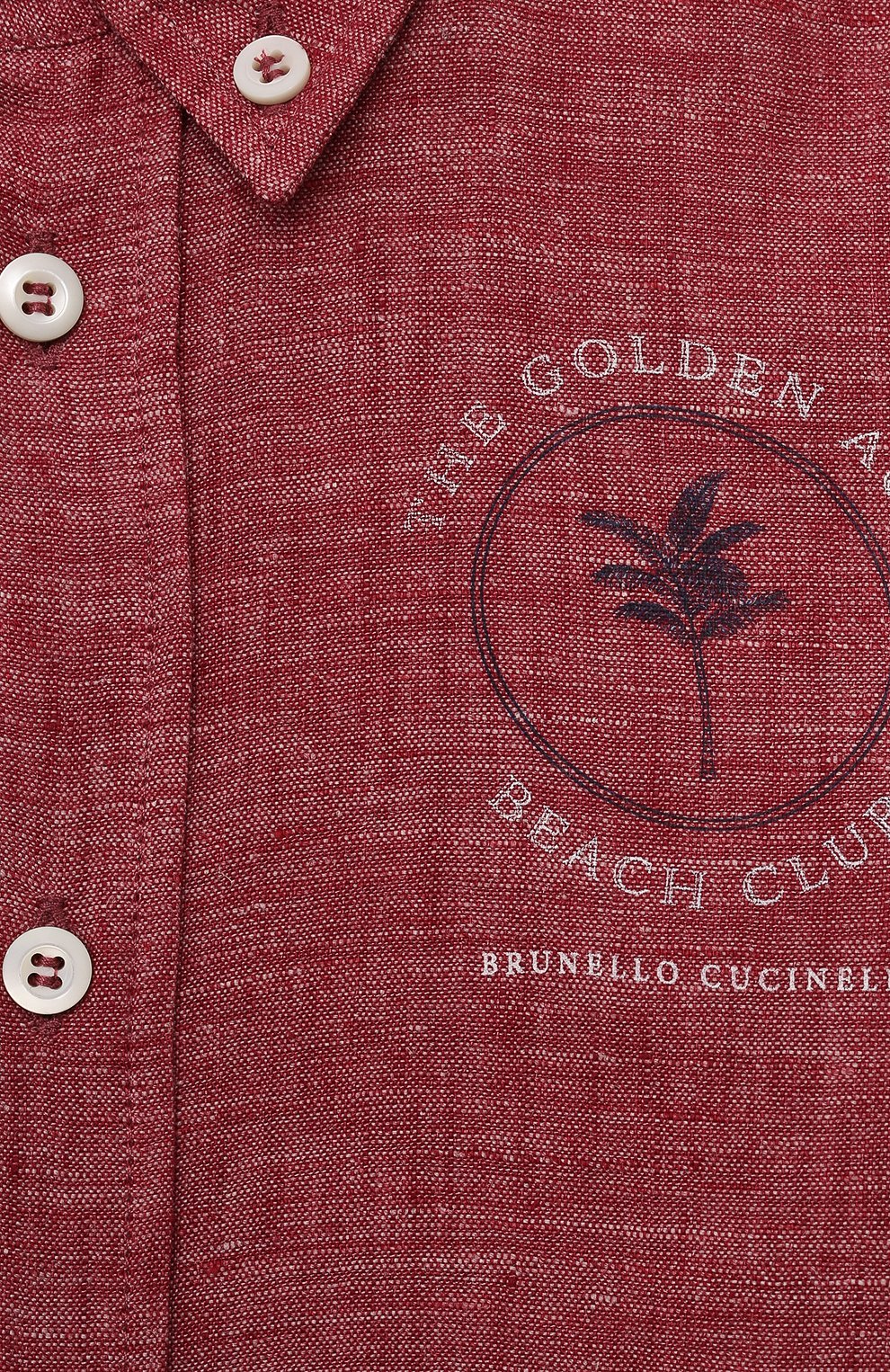 Льняная рубашка BRUNELLO CUCINELLI темно-розового цвета по цене 35150 руб., арт. BM633C305B, фото 3 Льняная рубашка BRUNELLO CUCINELLI, арт. BM633C305B, фото 3