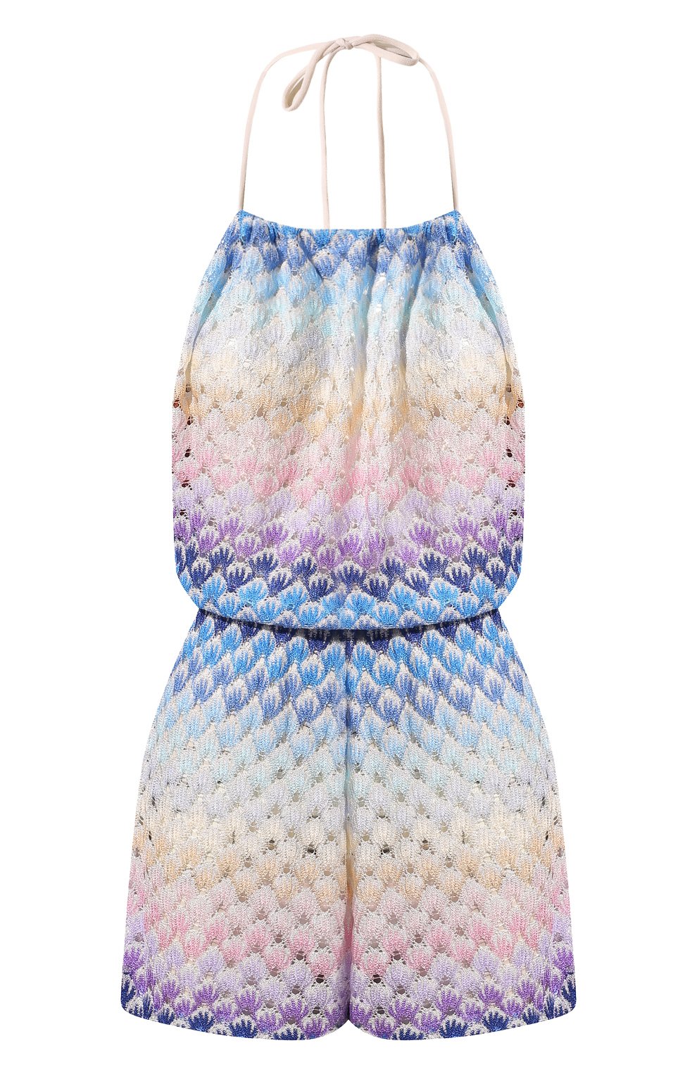 Комбинезон из вискозы MISSONI голубого цвета по цене 78150 руб., арт. MC23SG07/BR00TD, фото 1 Комбинезон из вискозы MISSONI, арт. MC23SG07/BR00TD, фото 1