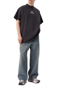 Мужского хлопковая футболка balenciaga х under armour BALENCIAGA черного цвета, арт. 787349/TRVB7 | Фото 2 (Стили: Кэжуэл; Принт: Без принта; Нос: Не проставлено; Региональные ограничения белый список (Axapta Mercury): Не проставлено; Женское Кросс-КТ: Футболка-одежда; Материал внешний: Хлопок)