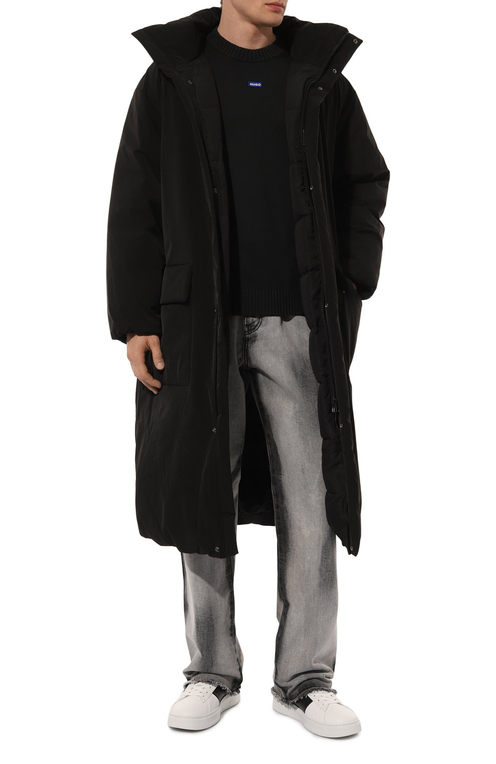 Хлопковый джемпер HUGO BLUE черного цвета по цене 14950 руб., арт. 50514698, фото 2 Хлопковый джемпер HUGO BLUE, арт. 50514698, фото 2