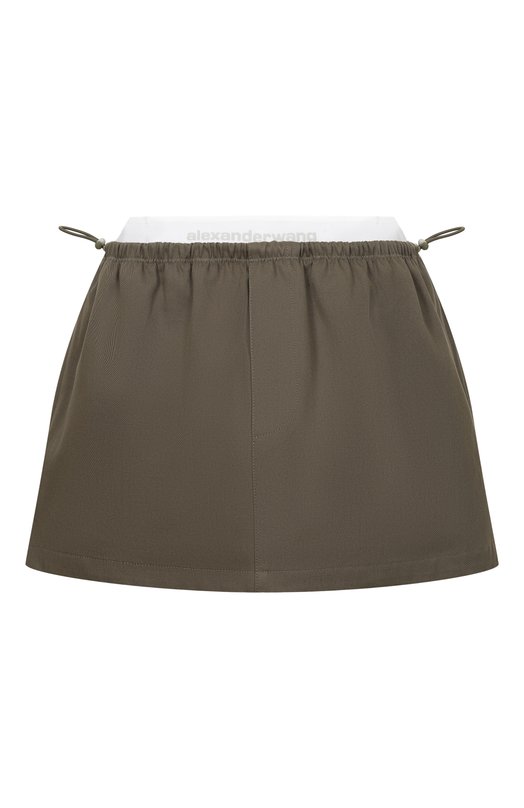 Хлопковая юбка Alexander Wang 1WC1265382 Хаки 1WC1265382