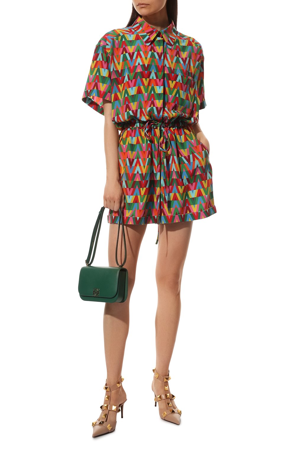 Шелковый комбинезон VALENTINO, арт. XB3VE1S26VW, фото 2