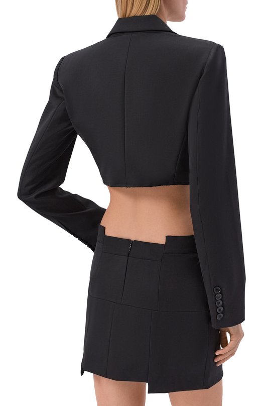 Шерстяной жакет VETEMENTS WE76TJ362B/25025 W00L Чёрный  WE76TJ362B/25025 W00L Фото 4