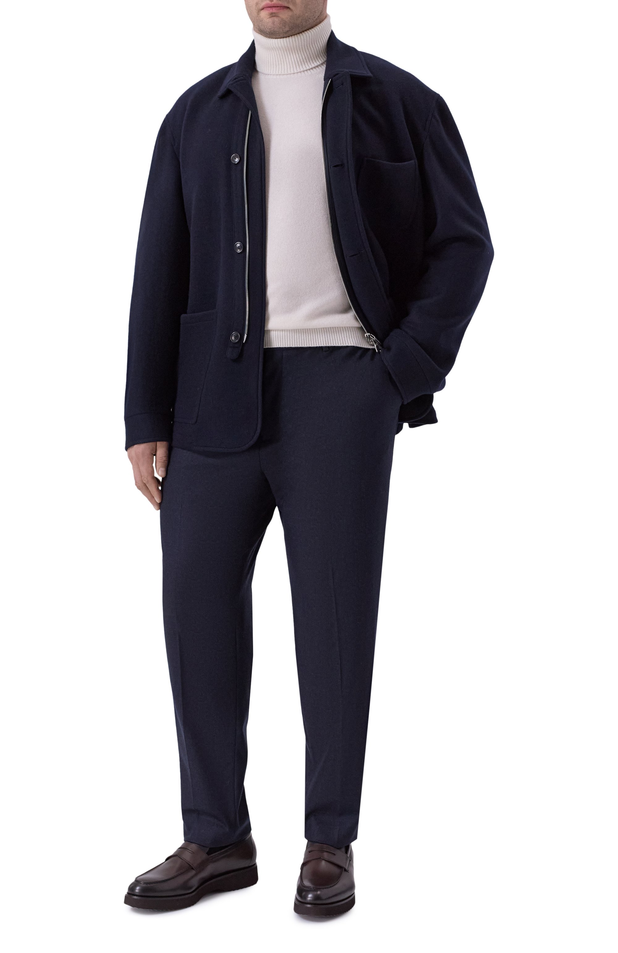 Кашемировые брюки MARCO PESCAROLO темно-синего цвета по цене 163500 руб., арт. EV0/5244, фото 2 Кашемировые брюки MARCO PESCAROLO, арт. EV0/5244, фото 2