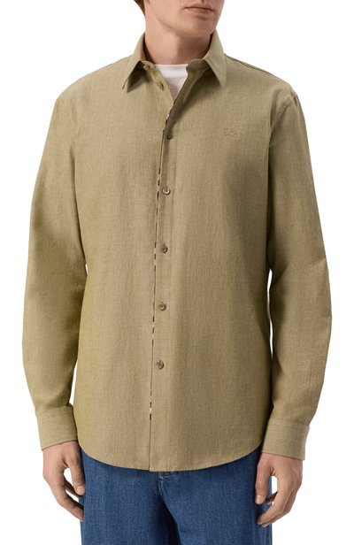 Хлопковая рубашка BURBERRY, арт. 8129160, фото 3