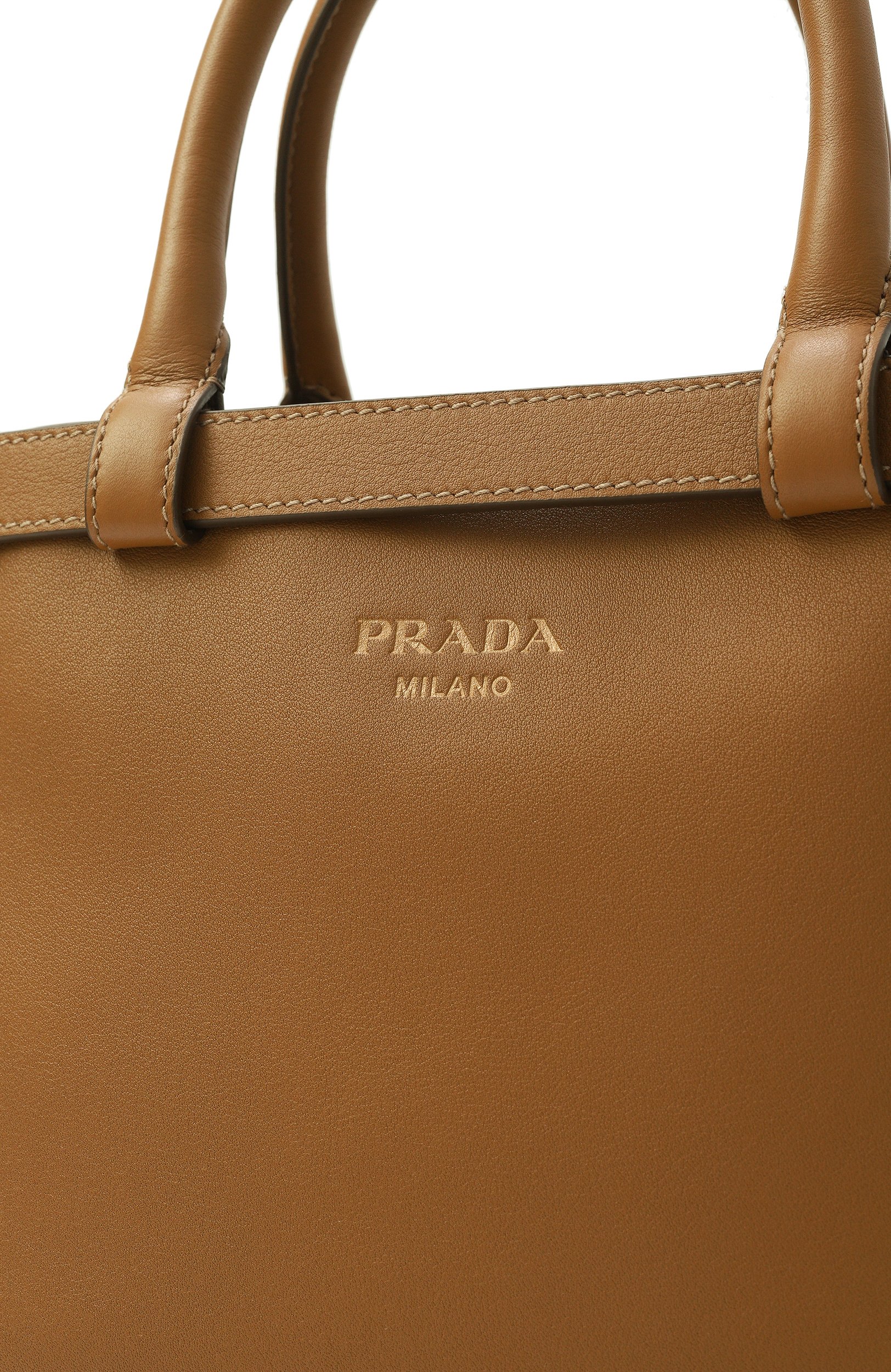 Сумка buckle small PRADA коричневого цвета по цене 539000 руб., арт. 1BA418/2CYS, фото 6 Сумка buckle small PRADA, арт. 1BA418/2CYS, фото 6