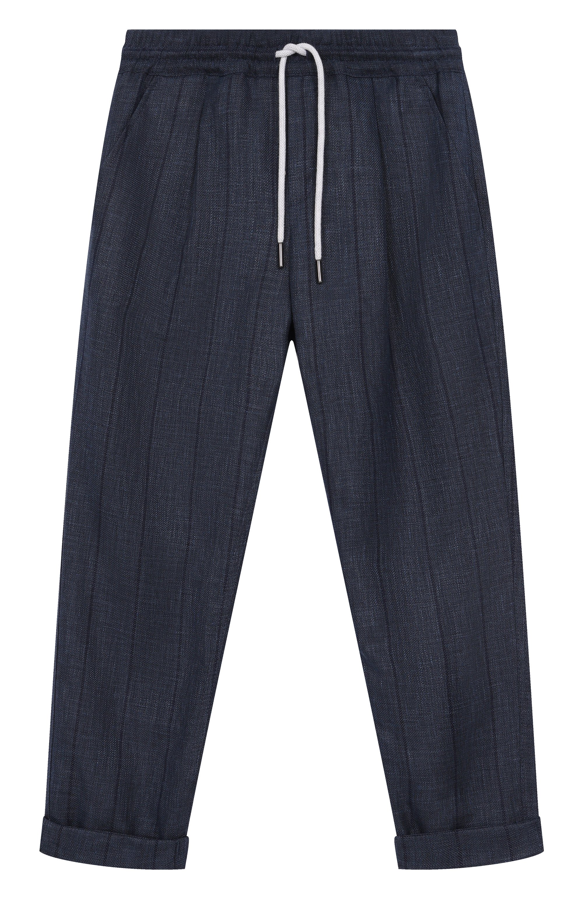 Брюки из шерсти и льна BRUNELLO CUCINELLI, арт. BR484P503B, фото 1