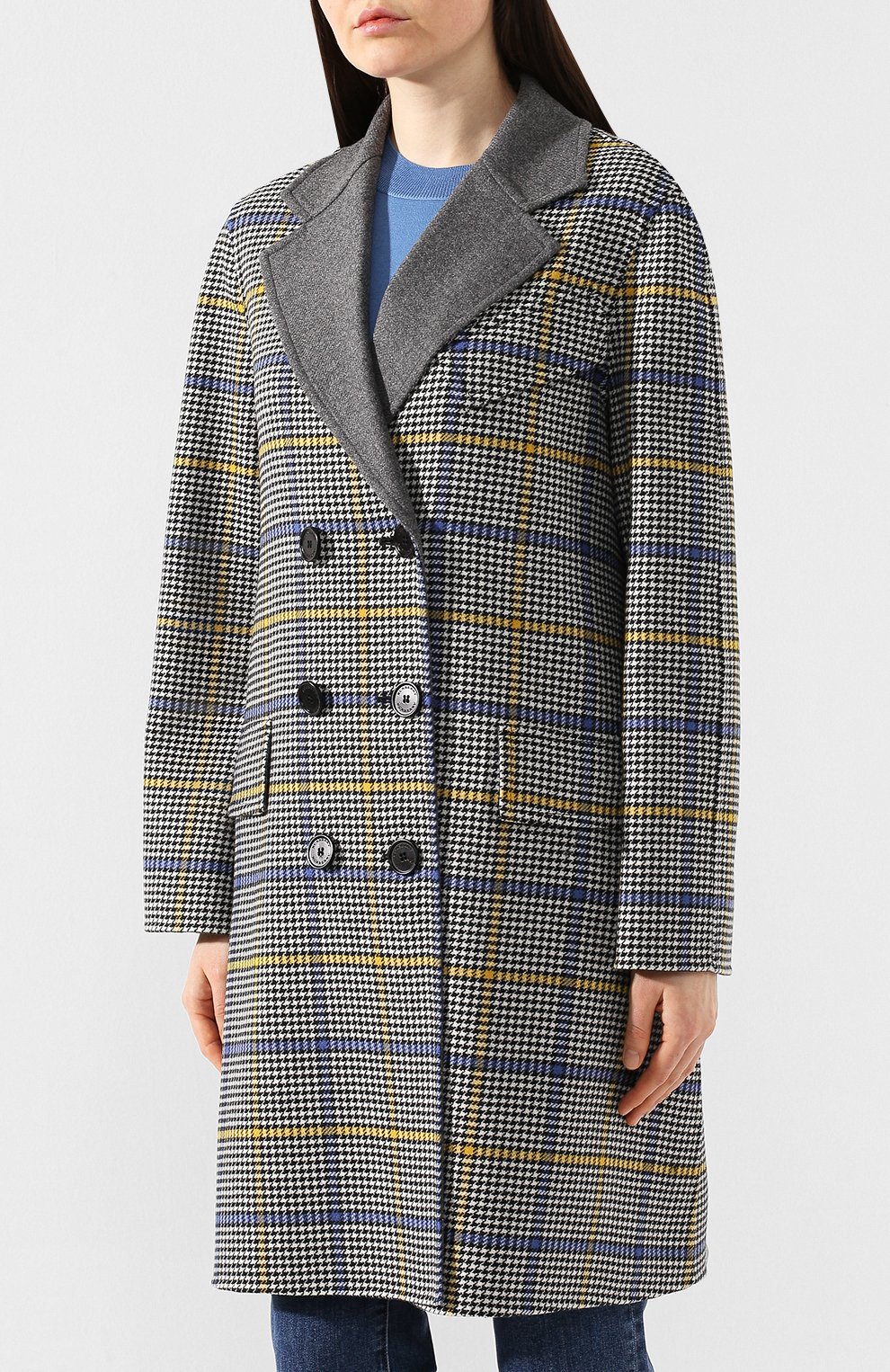 Шерстяное пальто BURBERRY разноцветного цвета по цене 266000 руб., арт. 8006306, фото 3 Шерстяное пальто BURBERRY, арт. 8006306, фото 3