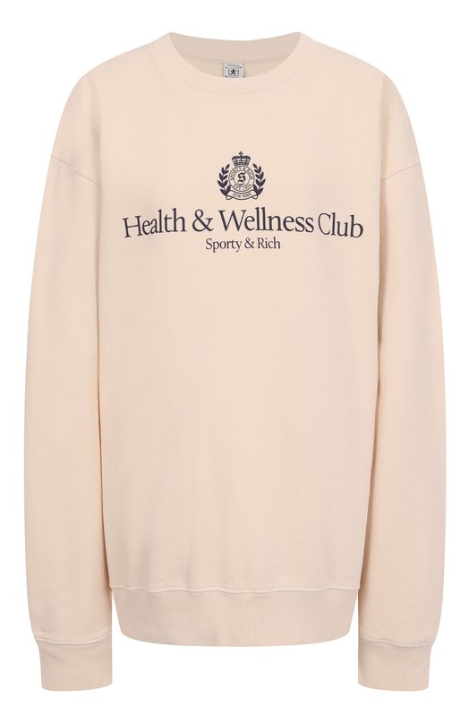 Хлопковый свитшот Sporty and Rich ST071606241CR01 Бежевый ST071606241CR01