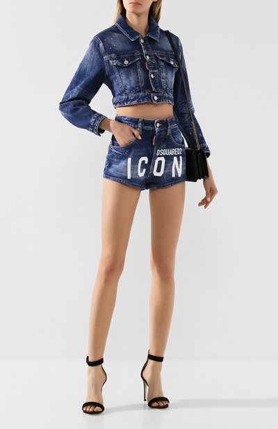Джинсовая куртка DSQUARED2 синего цвета по цене 68700 руб., арт. S80AM0003/S30663, фото 2 Джинсовая куртка DSQUARED2, арт. S80AM0003/S30663, фото 2