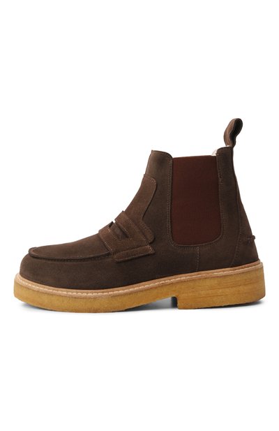 Замшевые челси velour INUIKII темно-коричневого цвета по цене 39950 руб., арт. 2002.023.0011, фото 4 Замшевые челси velour INUIKII, арт. 2002.023.0011, фото 4