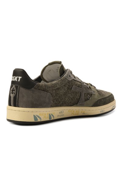 Комбинированные кеды bskt clay PREMIATA хаки цвета по цене 32750 руб., арт. BSKT CLAY/VAR 8442, фото 4 Комбинированные кеды bskt clay PREMIATA, арт. BSKT CLAY/VAR 8442, фото 4