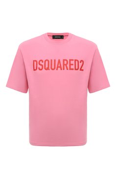 Мужская хлопковая футболка DSQUARED2 розового цвета, арт. S74GD1197/D20004 | Фото 1 (Рукава: Короткие; Длина (для топов): Стандартные; Принт: С принтом; Материал сплава: Проставлено; Материал внешний: Хлопок; Драгоценные камни: Проставлено; Стили: Кэжуэл)