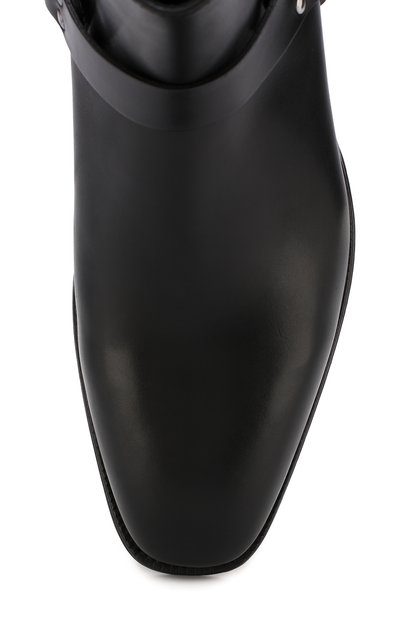 Кожаные сапоги с декоративными ремешками ALEXANDER MCQUEEN, арт. 526263/WHBS3, фото 5